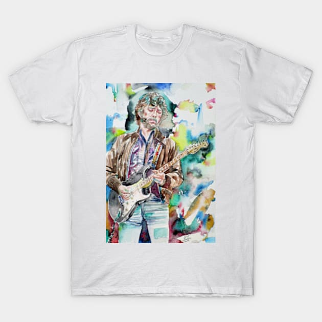 ERIC CLAPTON watercolor portrait .1 T-Shirt by lautir